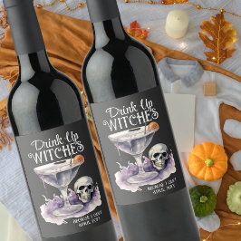 Drink Up Witches プレグナンシー リビール パープル ホワイト ワインラベル