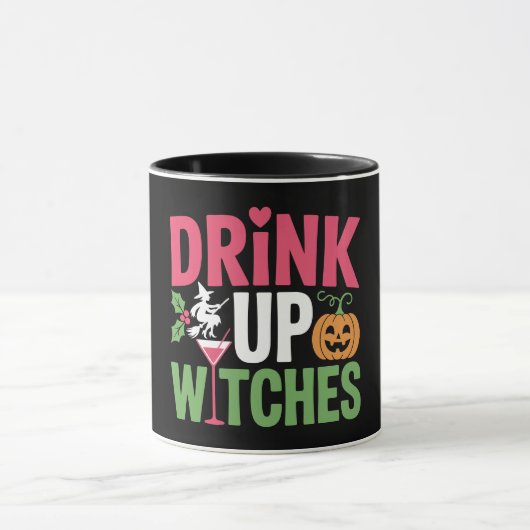 Drink Up Witches Colorful Halloween マグカップ (中央)