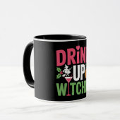 Drink Up Witches Colorful Halloween マグカップ (正面左)