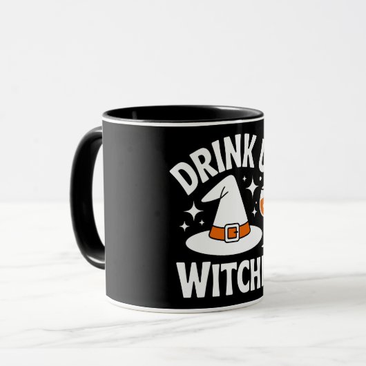 Drink Up Witches Funny Halloween マグカップ (正面左)