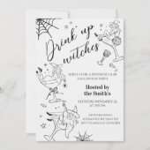 Drink Up Witches Halloween Party Invitation 招待状 (正面)