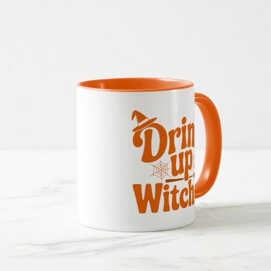 Drink Up Witches Retro Halloween マグカップ (正面右)