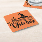 Drink Up Witches Simple Halloween  ペーパーコースター (アングル)