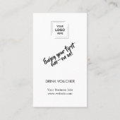 Drink Voucher | 企業イベントロゴカード 名刺 (裏面)