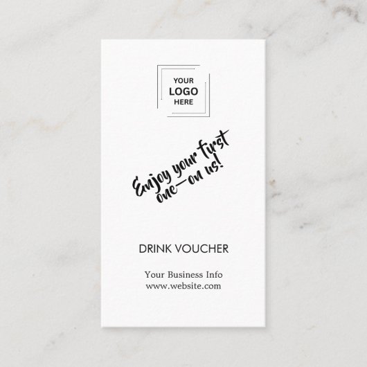 Drink Voucher | 企業イベントロゴカード 名刺 (正面)