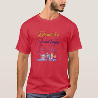 Drinkea Read Books Be Happy ヴィンテージ Tシャツ