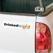 DrinkedInのバンパーの棒 バンパーステッカー (トラック上)