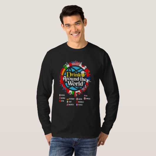 Drinkers Quote Adults Vacations Drinking Countries Tシャツ (正面フル)