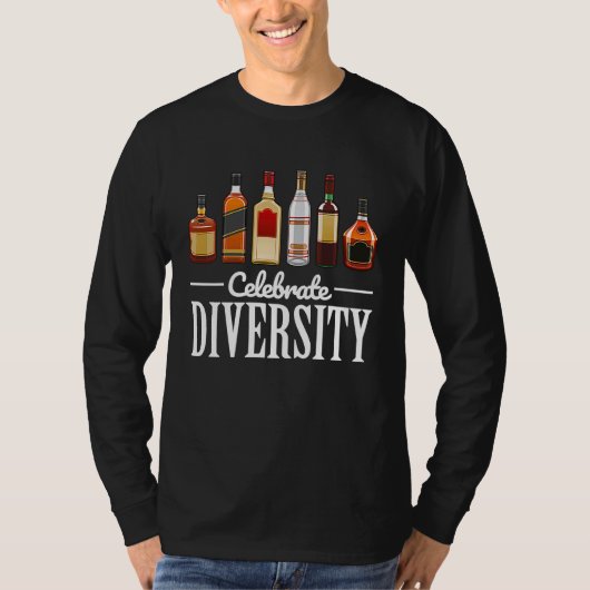Drinking  Celebrate Diversity  for Bartender Tシャツ (正面)