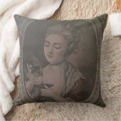 Drinking Chocolate (色のlitho)女性 クッション (ブランケット)