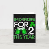 Drinking For 2 This Year Shirt St Patricks Day  カード (正面)