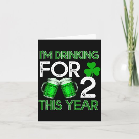 Drinking For 2 This Year Shirt St Patricks Day  カード (正面)