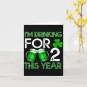 Drinking For 2 This Year Shirt St Patricks Day  カード (黄色い花)