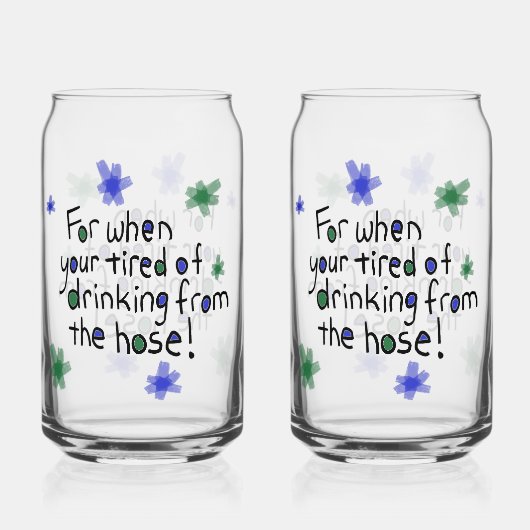 Drinking From Hose Glass ガラス缶 (正面)