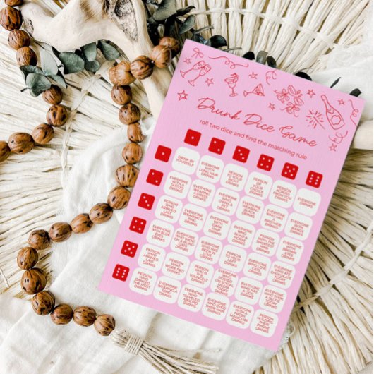 Drinking Game for Hen Party, Bachelorette Game 招待状