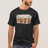 Drinking Halloween Fall Pumpkin Coffee Drinks Tシャツ (正面)