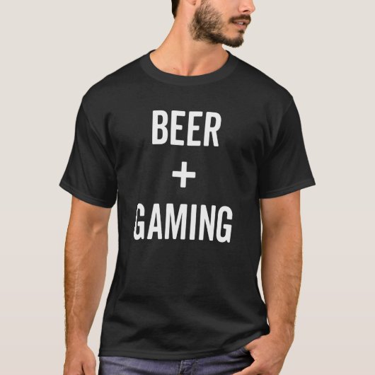 Drinking Saying Drinker Gaming Graphic Beer Cool G Tシャツ (正面)