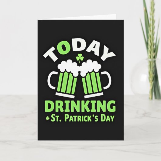 Drinking St Patricks Day Card カード (正面)