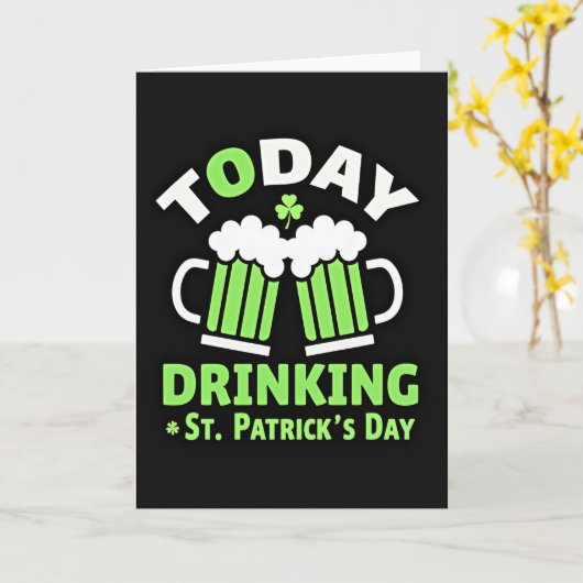 Drinking St Patricks Day Card カード (黄色い花)