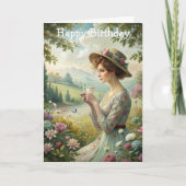 Drinking Tea in Garden カード (正面)