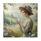 Drinking Tea in Garden タイル (正面)