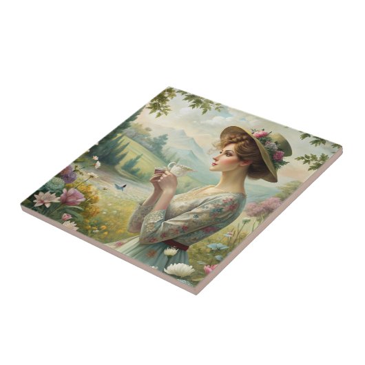 Drinking Tea in Garden タイル (側面)