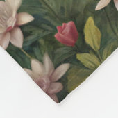 Drinking Tea in Garden フリースブランケット (角)