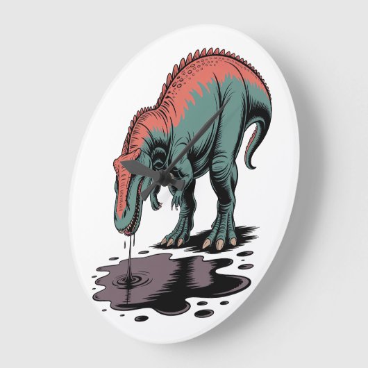 Drinking too much ラージ壁時計 (傾斜)