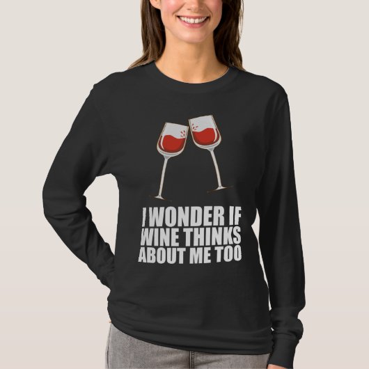 Drinking Wine Partying Alcohol Tシャツ (正面)