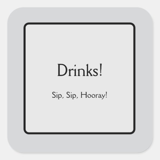 Drinks スクエアシール (正面)