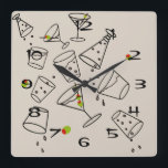 Drinks Acrylic Clock スクエア壁時計<br><div class="desc">The Drinks graphic will go with any item!</div>