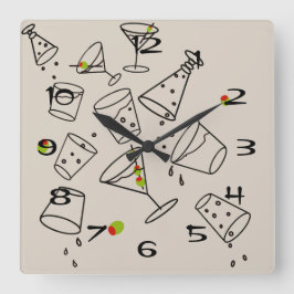 Drinks Acrylic Clock スクエア壁時計