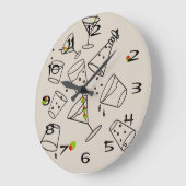 Drinks Acrylic Clock ラージ壁時計 (傾斜)