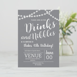 Drinks and Nibbles Invitation 招待状