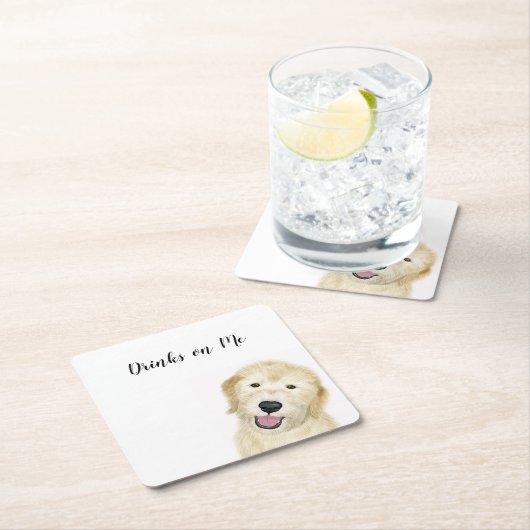 Drinks on Meコースター スクエアペーパーコースター (インサイチュ)