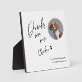 Drinks on Meスクリプトカスタムおもしろい結婚 フォトプラーク (正面)