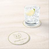 Drinks on Me! Cat Wedding Engagement Party Coaster ラウンドペーパーコースター (インサイチュ)