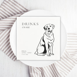 Drinks on Me Dog 結婚's スタンダードカクテルナプキン
