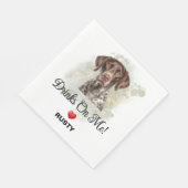 Drinks on Me German Shorthaired Pointer Wedding スタンダードランチョンナプキン (角)