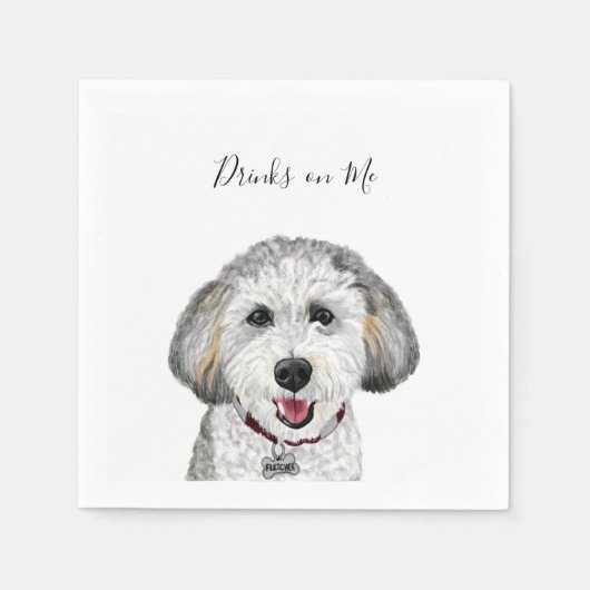 Drinks on Me Napkins スタンダードカクテルナプキン (正面)