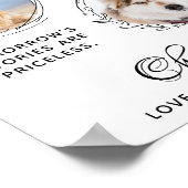 Drinks On Us Pet Wedding Custom Photo Dog Open Bar ポスター (角)