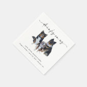 Drinks On Us Pet Wedding Napkins スタンダードカクテルナプキン (角)