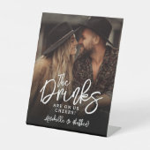 Drinks On Us Photo Wedding Sign 台座サイン (正面)