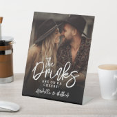Drinks On Us Photo Wedding Sign 台座サイン (インサイチュ)