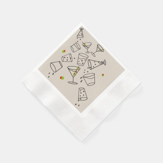 Drinks Paper Napkins 縁ありカクテルナプキン (角)