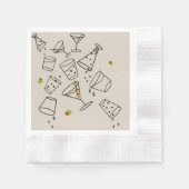 Drinks Paper Napkins 縁ありカクテルナプキン (正面)