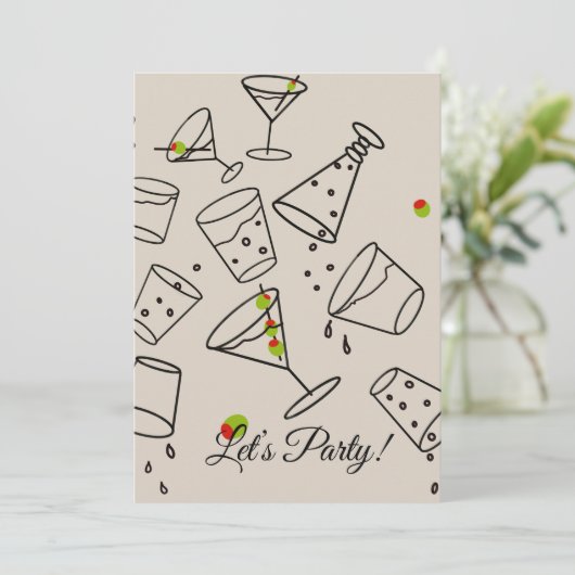 Drinks Party Invitation 招待状 (スタンド正面)