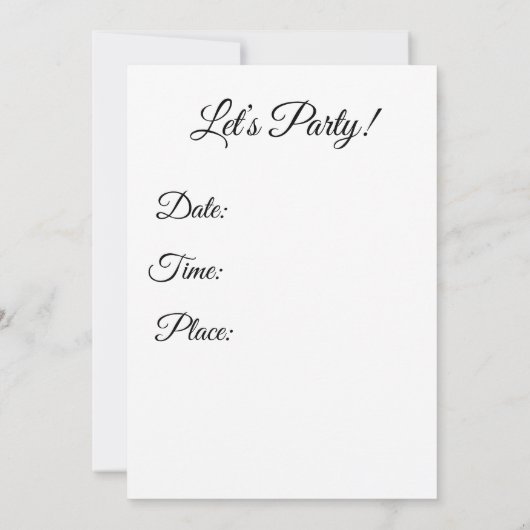 Drinks Party Invitation 招待状 (裏面)