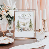 Drinks Woodland Adventure Boy Baby Shower ポスター