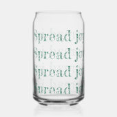 Drinkware セット かわいい 喜びを広げよう！ ガラス缶 (正面)